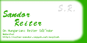 sandor reiter business card
